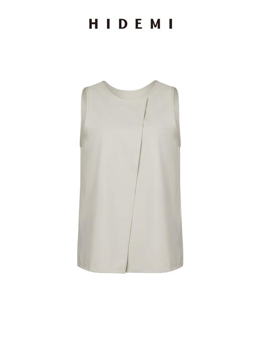 HIDEMI海鸥灰极简不对称清爽背心套装 背心/云朵长裤 商品图10