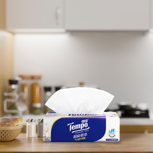 f『得宝Tempo』 厨房纸巾66抽3层抽取式 9包/箱 厨房用/料理用 商品图1