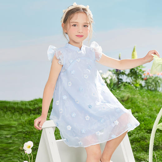 【110-160】女童夏款网纱仙女公主连衣裙马骑顿旗下LAVI 商品图2