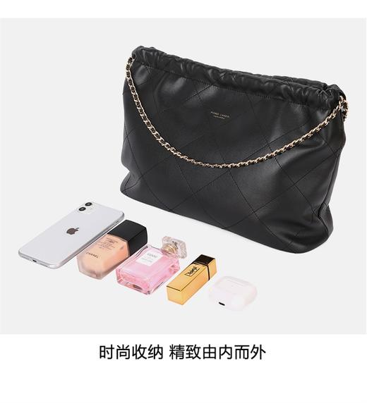 皮尔卡丹小香风菱格单肩链条包女士流浪包 商品图2