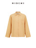 HIDEMI 阳光黄日本混纺古巴领亚麻衬衫 商品缩略图6