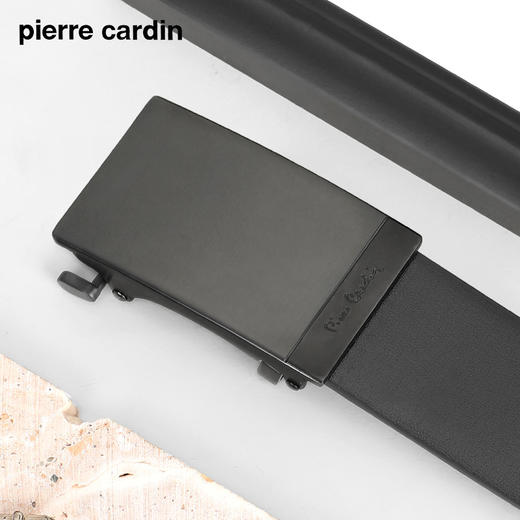 皮尔卡丹皮带男款不锈钢自动扣皮带男真皮2023新款男式裤腰带潮流 商品图1