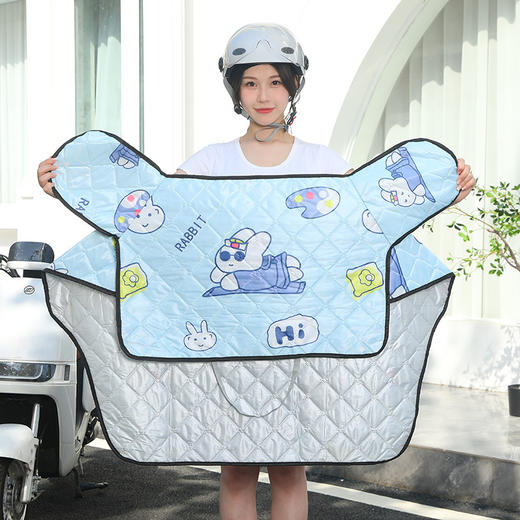 【晴雨两用！电动车挡风被】轻薄防晒，四季通用，防晒防水，耐磨耐洗，轻巧便携，夏季电瓶车挡风罩摩托车防晒防水罩春秋四季通用夏日 商品图4