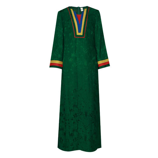 绿野踪灵撞色连衣裙 | 中式优雅 |现货加急发 商品图4