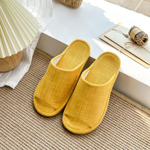 【夏日凉拖】布艺拖鞋纯色情侣家用静音拖鞋防水盆底家用拖鞋防滑 商品图4