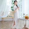 时尚修身，意襟小立领精品棉蕾丝少女款旗袍连衣裙ZSM-210402 商品缩略图0