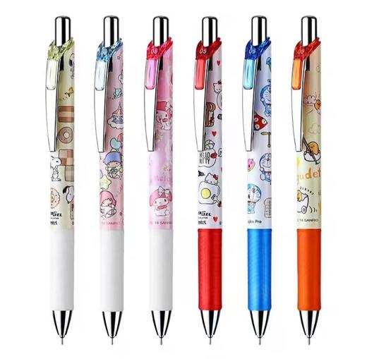 日本Pentel派通限定三丽鸥皮卡丘史努比星之卡比速干中性笔黑笔学生专用0.5mm 商品图0