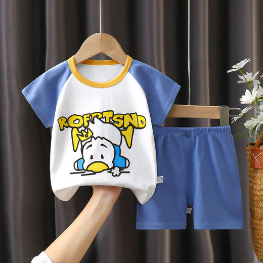 【靓丽穿搭❗️儿童短袖套装】纯棉舒适、柔软亲肤，轻薄透气，夏季纯棉男童衣服薄款新款女童t恤夏装宝宝童装父亲节礼物新年礼盒年货礼盒 商品图4