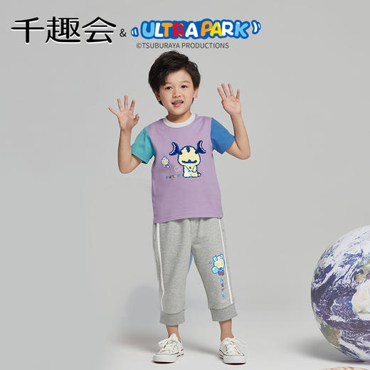 千趣会童装夏奥特曼男女童亮片工艺棉质短袖T恤 商品图3