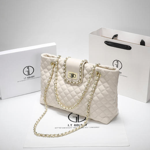 「两款配色」IT GDLEDY大容量托特包包 女士单肩链条包包箱包配饰 商品图0