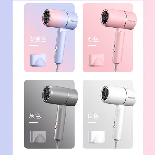 新款网红渐变色折叠电吹风机家用学生宿舍蓝光吹风机便携式吹风筒 商品图2