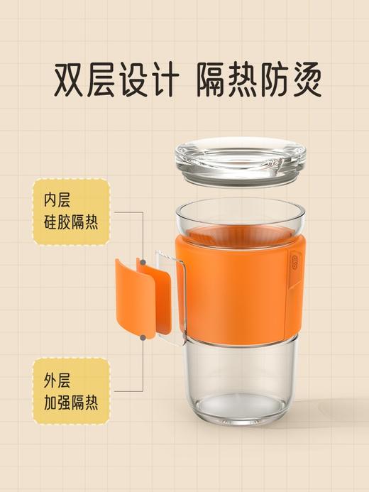 UKA玻璃杯咖啡杯水杯夏季女便携式随行杯办公室杯子高颜值新款 商品图4