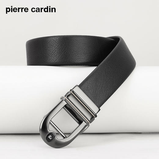 皮尔卡丹男士皮带新潮自动扣腰带头层牛皮裤带 商品图4