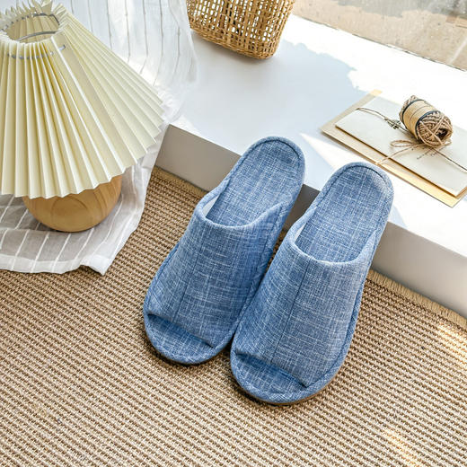 【夏日凉拖】布艺拖鞋纯色情侣家用静音拖鞋防水盆底家用拖鞋防滑 商品图3