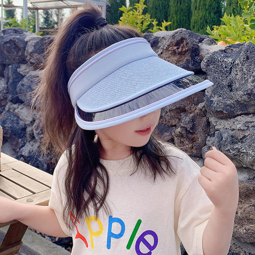 【专业抗紫外线❗️儿童UV防晒空顶帽】炎炎夏日，宝宝出行，护脸防晒夏季新款拼接轻薄时尚户外通勤大沿遮阳防晒宝宝帽子夏日 商品图8