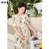 NEELLY纳俪商场同款法式印花气质碎花连衣裙女泡泡袖收腰A字裙夏N23044Y03308 商品缩略图1