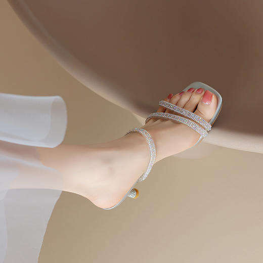 清凉舒适，夏季新款高跟细跟凉拖鞋HCY-3534 商品图3