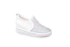 豪麟名鞋奥莱迪嘉女装牛皮革时尚休闲鞋DJXXA31WX016白色  原价1660元