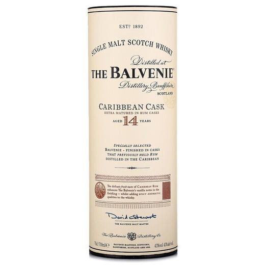 苏格兰百富14年加勒比桶双桶陈酿单一麦芽威士忌700ml*1瓶 商品图3
