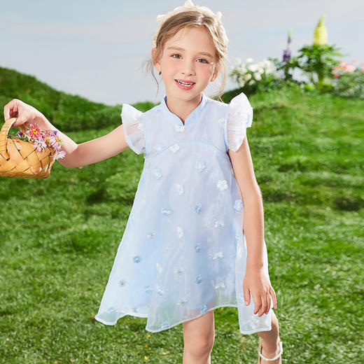 【110-160】女童夏款网纱仙女公主连衣裙马骑顿旗下LAVI 商品图1