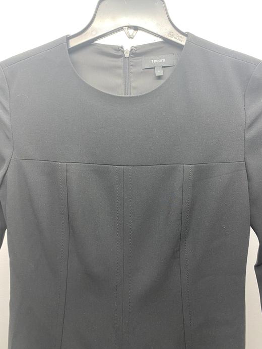 THEORY/希尔瑞  女士纯色正肩修身圆领中袖连衣裙 商品图1