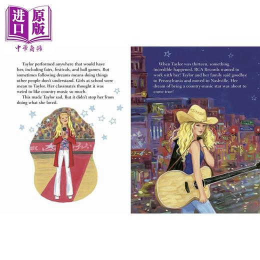 【中商原版】Taylor Swift: A Little Golden Book Biography 小金书名人传：泰勒·斯威夫特传 英文原版进口儿童绘本名人故事 商品图3