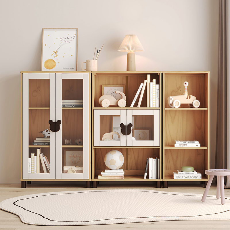 喜梦宝儿童书柜置物书架家用落地客厅格子组合收纳柜多层储物柜