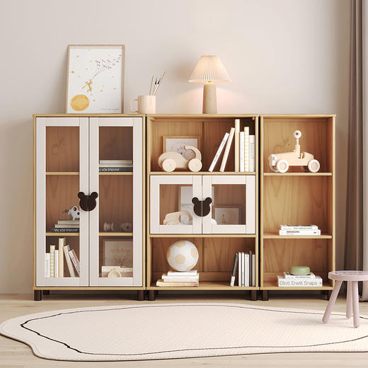 喜梦宝儿童书柜置物书架家用落地客厅格子组合收纳柜多层储物柜 商品图0
