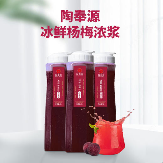 沈爷的宝贝 陶奉源冰鲜杨梅浓浆 1L装 可冰镇果味饮品饮料 商品图0