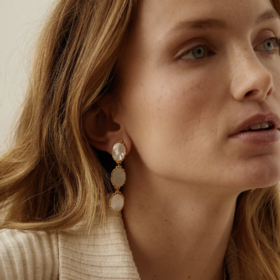 北京仓｜Elise Tsikis-Dafnos-白贝母 耳坠［法国设计师］