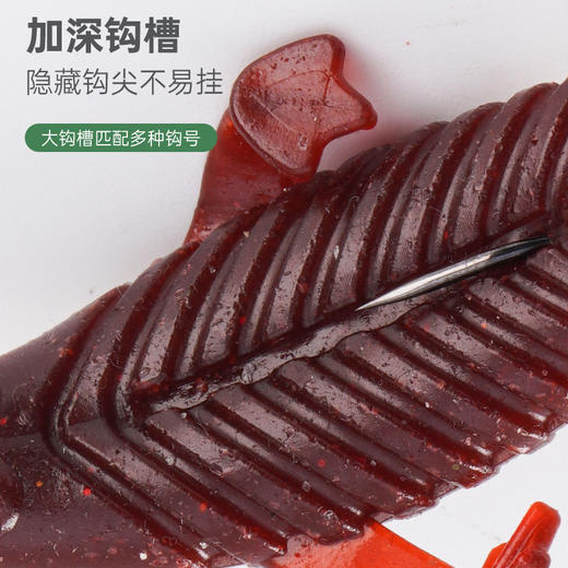 巡鱼宝hu'luwahuluwa蛙软饵踢水蛙雷蛙德州曲柄钩仿生饵野钓水面系假饵 商品图4