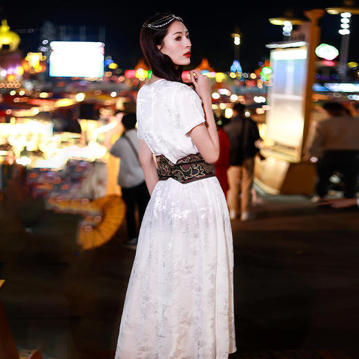 【夏日仙气白色裙】栀子素色连衣裙 | 现货加急发 商品图3