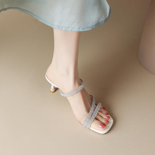 清凉舒适，夏季新款高跟细跟凉拖鞋HCY-3534 商品图9