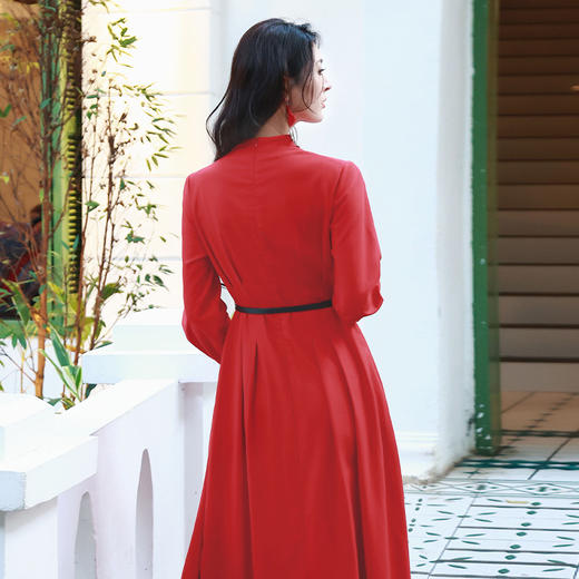 初秋长袖款 | 霓虹令收褶连衣裙 | 现货加急发 商品图3