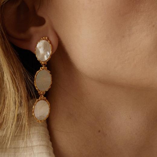北京仓｜Elise Tsikis-Dafnos-白贝母 耳坠［法国设计师］ 商品图2