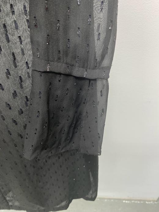 THEORY/希尔瑞 女士单排扣系带雪纺长袖连衣裙 商品图3