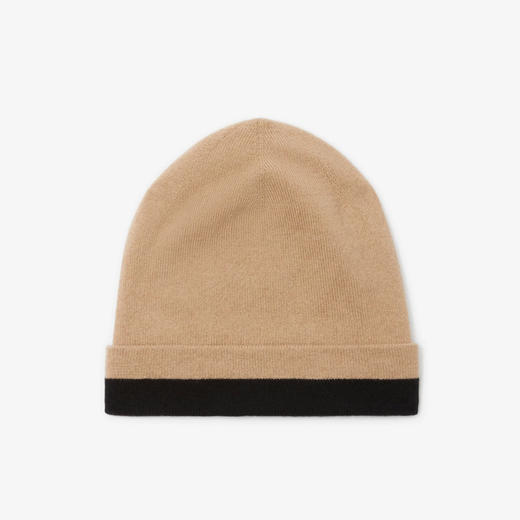 BURBERRY 巴宝莉 男士徽标嵌花羊绒毛线针织帽 卡其色 8061035 A7026 商品图1