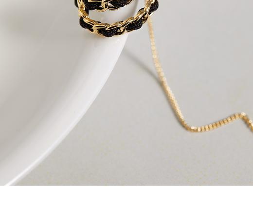 Oflye潮流饰品 个性耳夹小众独特耳环新款潮欧美耳骨夹耳钉一体式流苏耳饰 商品图11