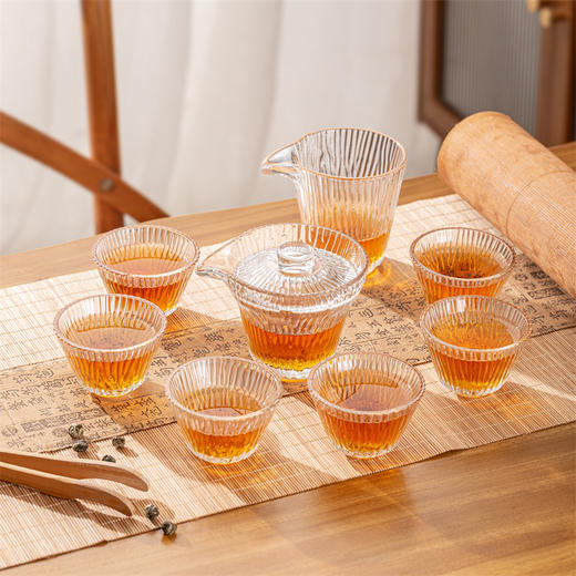 琪翔日式冰露纹茶具8件套 商品图0