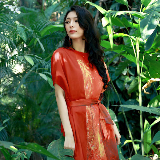 赤云霞印花连衣裙| 现货加急发 商品图3