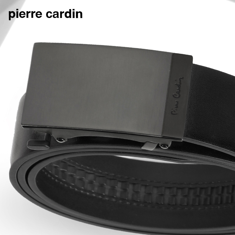 皮尔卡丹皮带男款不锈钢自动扣皮带男真皮2023新款男式裤腰带潮流