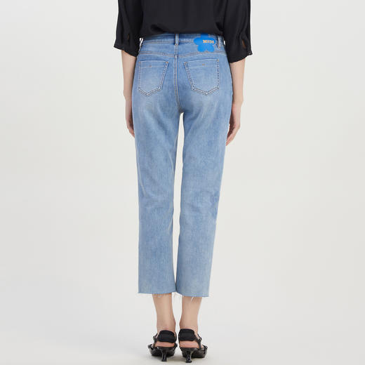 谜底百搭休闲直筒牛仔裤女2023夏季新款复古舒适九分裤232MK0553 商品图2