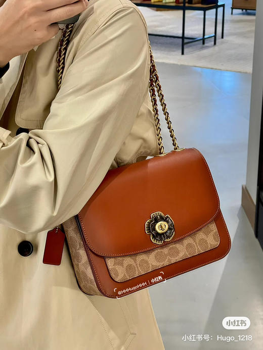 蔻驰山茶花 棕色 商品图5