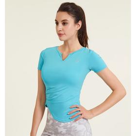 【爆款】小v领短袖夏季网红跑步性感紧身专业训练健身服女