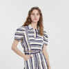 谜底POLO领短款上衣2023夏季新款时尚套头复古条纹宽松232MS0615 商品缩略图1