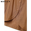 NEELLY纳俪商场同款法式复古方领天丝短袖衬衫女小众别致短款上衣N23052B01146 商品缩略图3