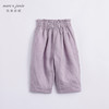马克珍妮夏装新款 女童花边腰透气亚麻裤子九分裤230953 商品缩略图1