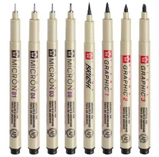 日本Sakura樱花专业绘画勾线笔描边笔针管笔防水不晕染美术专用动漫绘画笔 商品图1