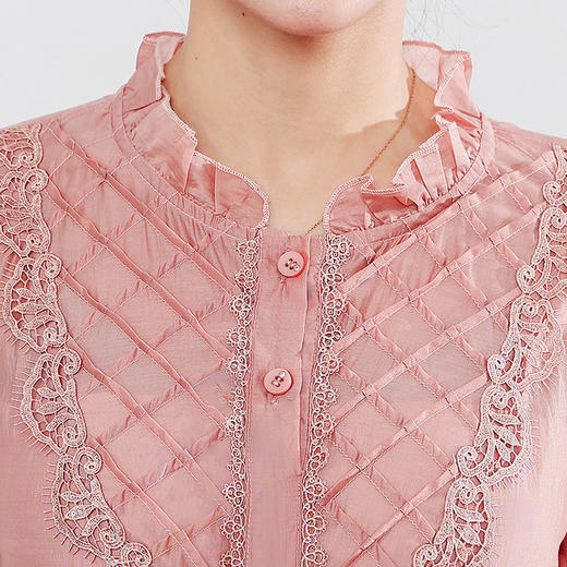 夏季新款，纯色系带收腰裙木耳边圆领短袖裙时尚女装中长款A字裙QYM-JJ-GQ967-Y 商品图3