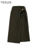 NEELLY纳俪春秋商场同款不规则a字裙中长款裙子系带中裙半身裙N111811AE126 商品缩略图3